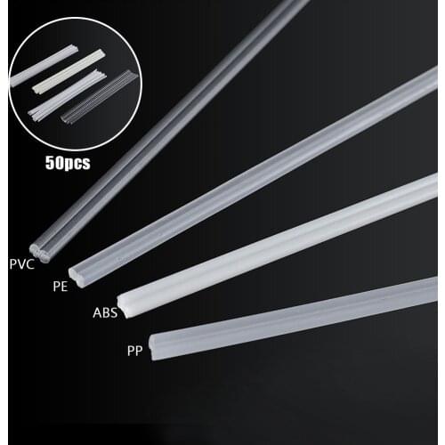 50Pcs Plastic Welding Rods Bumper Repair ABS/PP/PVC/PE Welding Sticks Welding Soldering Supplies