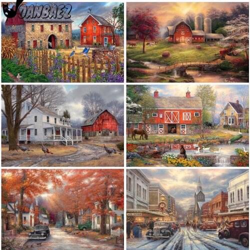 Farm Diamond Painting Landscape Cross Stitch Embroidery Animal Mosaic Kit 5D Diy Handmade Inlaid Craft Gift Design Home Decor