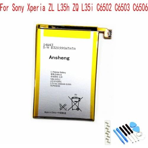 Ansheng Original LIS1501ERPC 2330mAh battery for Sony Xperia ZL L35h ZQ L35i C6502 C6503 C6506 Mobile Phone