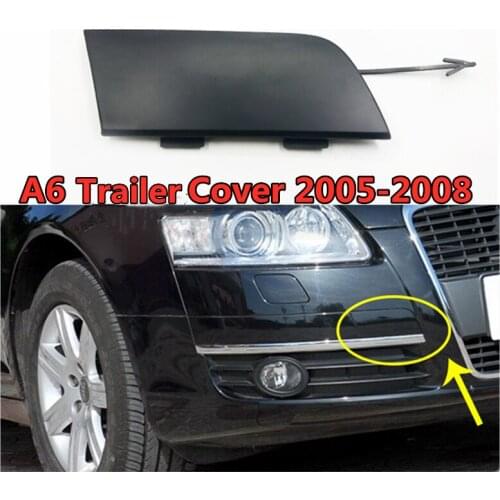 Car Front Towing Hook Cap Bumper Trailer Cover Hitch Plug For Audi A6 C6 2005 2006 2007 2008 Black Without Paint Oem 4F0807441