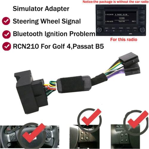 Car radio RCN210 BT multifunction steering wheel Canbus adapter for V.W Golf 4 Passat B5