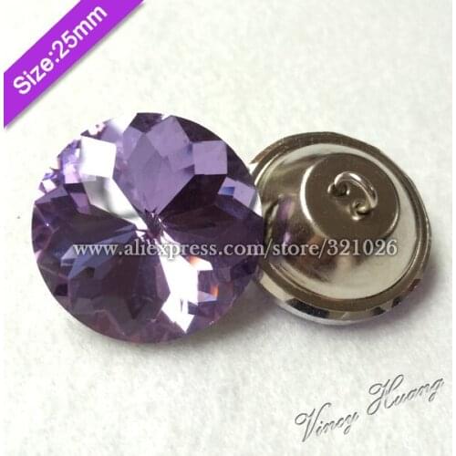 Free shipping 100PCS/LOT 25MM PINK Redbud Crystal Glass Buttons, Sofa Buttons, Upholstery Rhinestone Buttons,Headboard Buttons