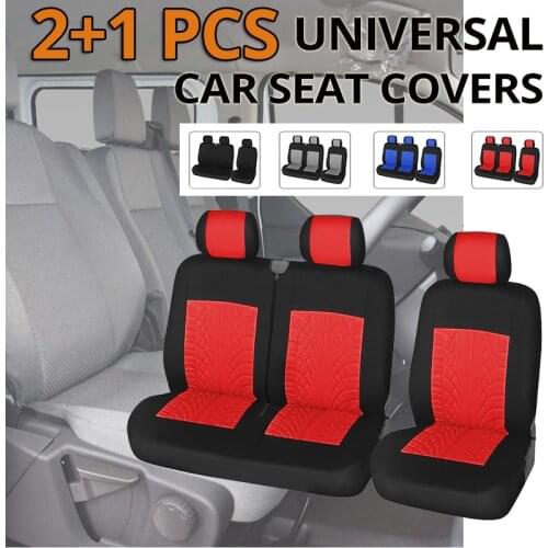 Car Seat Cover Polyester Fiber Tire Creasing Style Suitable 2+1 Car Seat car interior