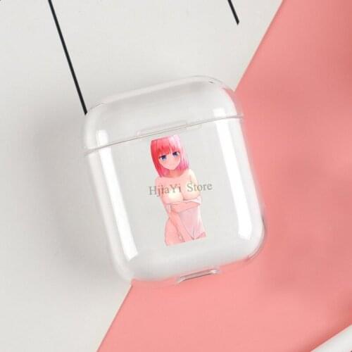 Hot Nakano Nino Quintessential Quintuplets Cases For Apple AirPods 1 2 Case Wireless Bluetooth Earphone Case Protective Shell