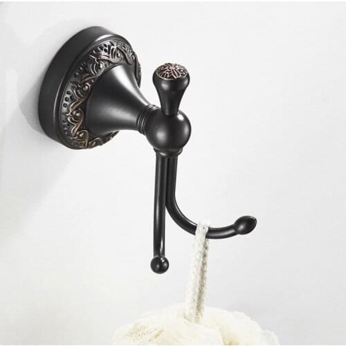 Black Oil Rubbed Bronze Wall Clothes Rack Cloth Hook Wall Hook Robe Hook For Bathroom Accessory Hanger Copper
