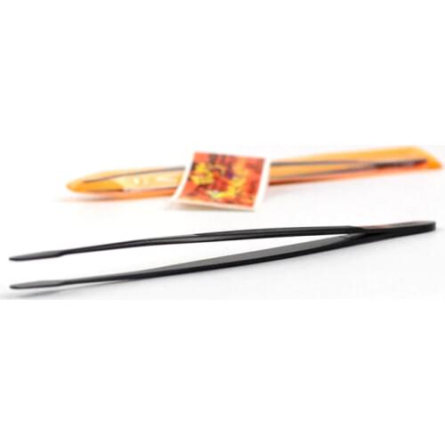 Black Stamp tweezers (straight - spade) 4.72" & 5.98" length tweezers- standard