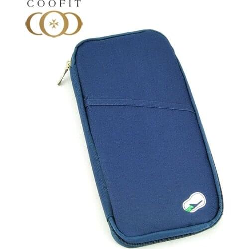 Coofit Unisex Card Bag Multifunctional Passport Holder For Men Women Wallet Pouch Travel Document Cover Credit Card Holder Case