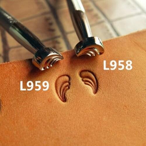 DIY hand tools Leather carving,left and right wings pattern printing tools L958 L959