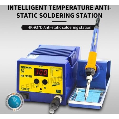 Mechanic HK937D Electric Soldering Soldering Station Temperature Adjustable Soldering Desoldering Station Tweezers Soldering