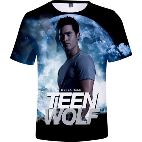 Teen Wolf T-shirt Derek Hale 3D T Shirt Men / Women Summer Fashion Harajuku T-shirt 3D Print Derek Hale Men T-shirt Kids Tees