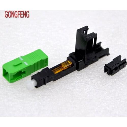 GONGFENG 100pcs New SCAPC Fiber Optic Quick Connector FTTH self propelled square Fast Connector Special Wholesale