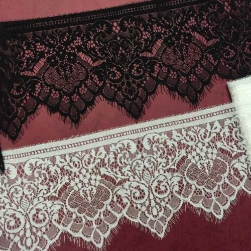 LASUI 16 cm*3 m /1 lot NEW Exquisite Eyelashes lace White or black DIY design yarn Wedding veil accessories new arrival J001