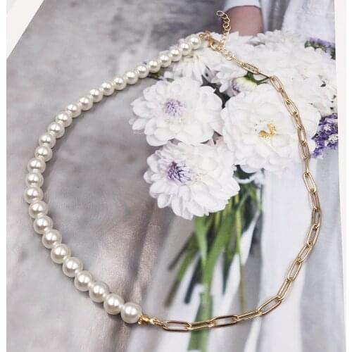 Shell Pendant Pearl Beaded Choker Necklace for Women New Fashion Alloy Necklaces Elegant Temperament Trendy Party Jewelry Gifts