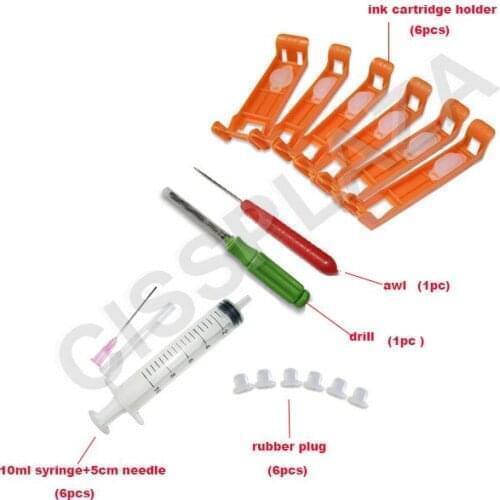 CISSPLAZA 6colors PGI580 CLI-581compatible for For CANON PIXMA TS8150 TS8151 TS8152 TS9150 Genuine Ink Cartridge Refill Tool