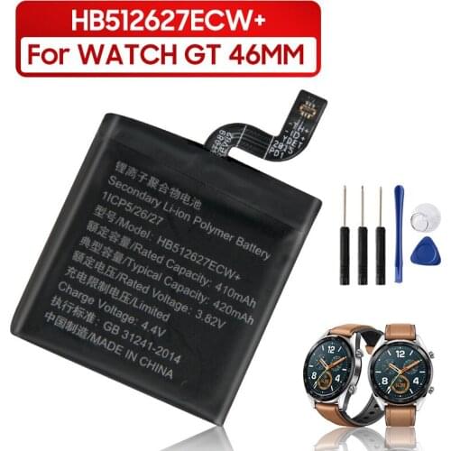 Original Replacement Battery For Huawei Watch GT 46mm HB512627ECW+ Genuine Watch Battery 420mAh