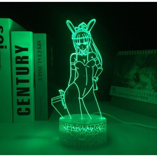 Overlord Narberal Gamma Anime Crake LED White Base Night Light for Child Birthday Gift Bedroom Decor Nightlight 3D Table Light