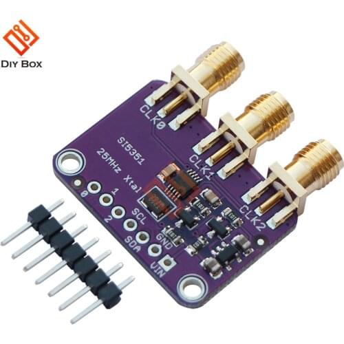 Si5351A Si5351 Clock Signal Generator Breakout Board For Arduino IDE I2C Controller SMA Connector 3.3V LDO Regulator