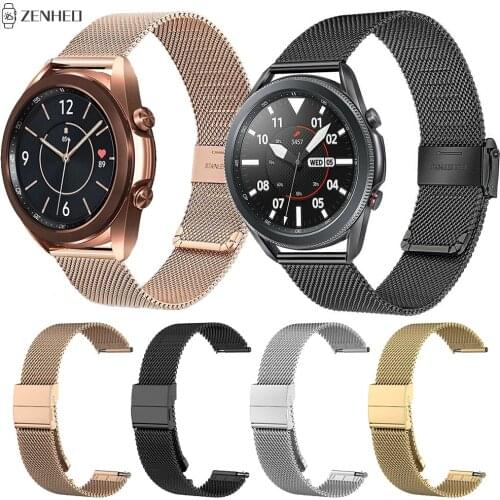 20mm/22mm Milanese Strap For Samsung Galaxy Watch 3 41mm 45mm Replacement Watch Band For Huawei Watch GT2e/GT/GT2 Watchband