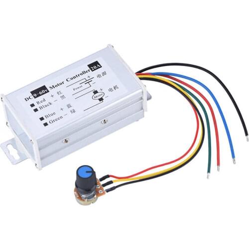 PWM Speed Regulator DC 9-60V 20A 1200W 25KHz Motor Speed Controller Speed Regulator Switch