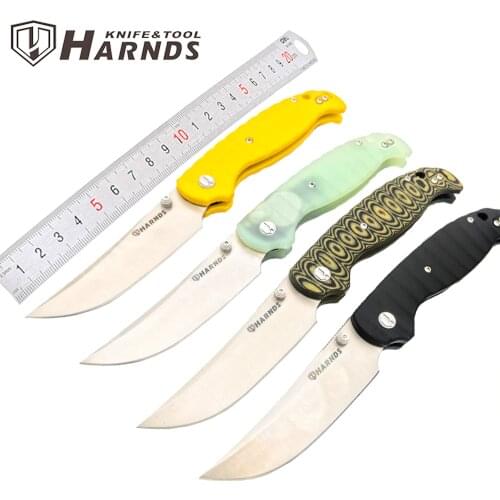 Harnds CK3501 Giant silkworm Folding Knife14C28N Blade G10 Handle Outdoor Camping survival knives Tactical EDC Pocket Knife
