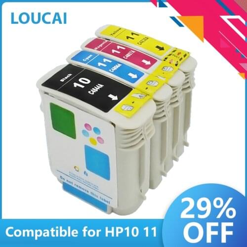 LouCai Compatible ink cartridges For HP 10 11 Designjet 110 100plus C4844A Inkjet 2800dt 2800dtn printer For HP10