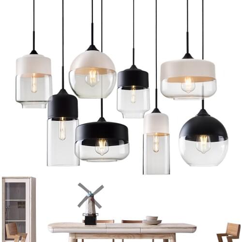 Glass Pendant Lights Nordic Modern Pendant Lamps Minimalist Bedroom Dining Room led Lamp Living Room Bar Hanging Lights Fixtures