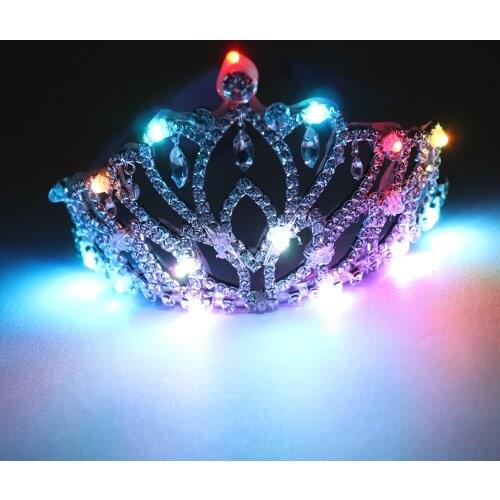 Ballroom dance led costumes luminous crown wedding party stage costumes singer dj led headwear valentines day girl gift