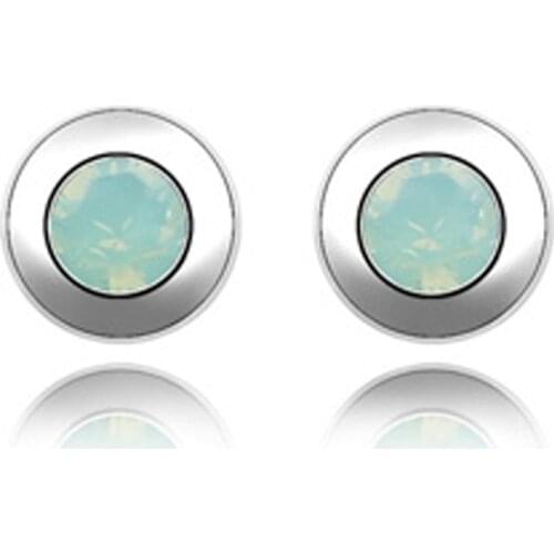 11 Colors Real Austrian Crystals White Gold Color Brand Stud earrings for women Fashion New Sale Hot 82338Greenopal