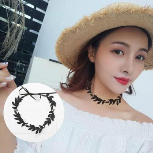2019 New Korean Version Of The Simple Personality Lace Leaves Net Red Short Necklace Chain Collar Female Neck Jewelry Wholesale