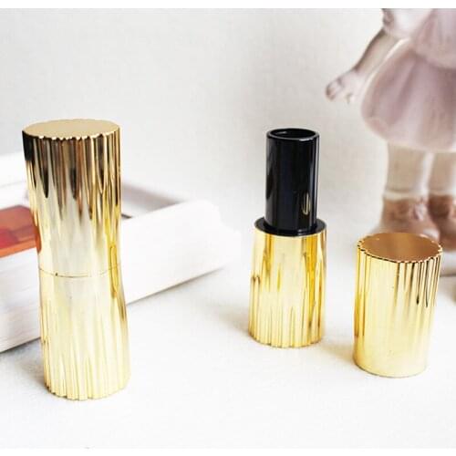 Gold Luxury Empty Lipstick Tubes Homemade Lip Balm Tube Packaging Case Bottles for Women Makeup 200pcs/lot