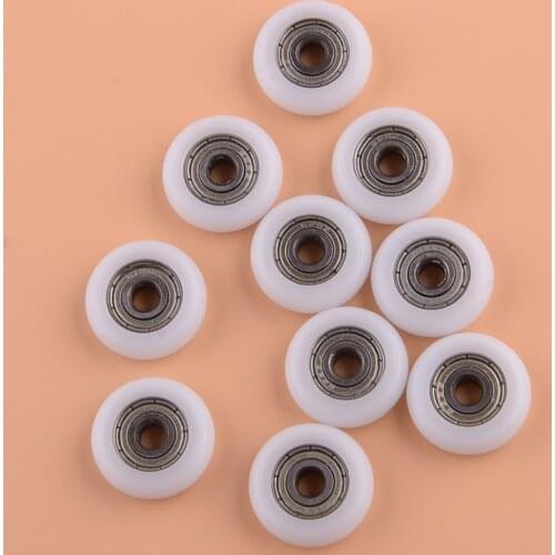 10Pcs Groove Ball Guide Bearing Roller Pulleys Wheels Fit For Moving Sliding Door Furniture Hardware Accessories