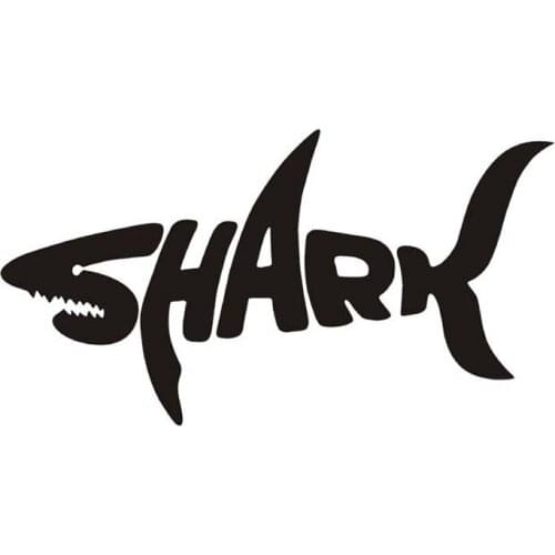 14*8CM Cover Scratches Dedicated SHARK Shark Cool Personalized Car Stickers Black Silver CT-424