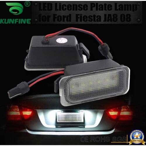 2pcs Car LED Number License Plate Light LED License Lamp For Ford Fiesta JA8 S-MAX Grand C-max OEM No. 6M2A13550AA 6M2A13550AB