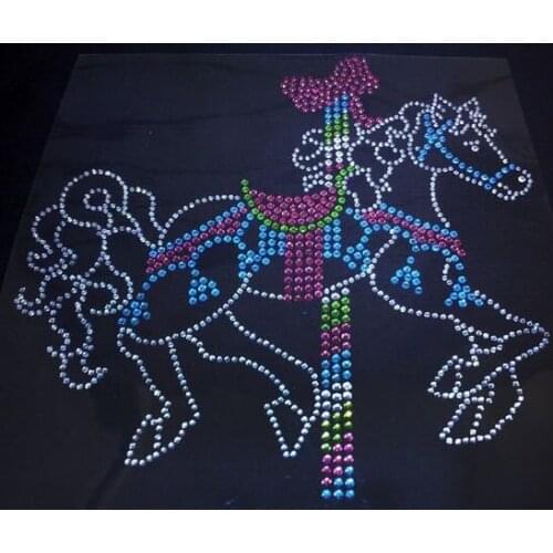 2pc/lot design stones appliques hot fix rhinestone motif designs iron on patches sticker