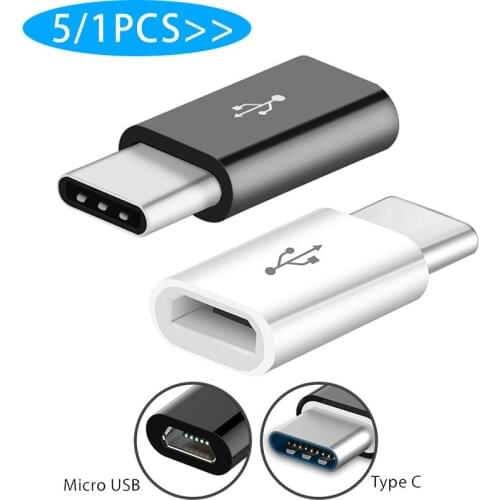 5/1PCS Mobile Phone Adapter Micro USB To USB C Adapter Microusb Connector for Huawei Xiaomi Samsung Galaxy A7 Adapter USB Type C
