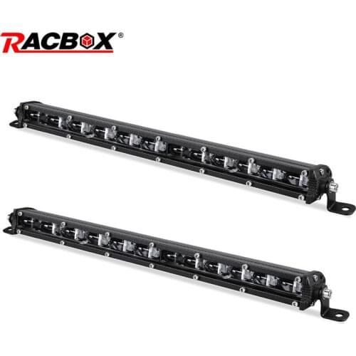 6D Lens Slim Led Light Bar 13 Inch Single Row Flood Spotlights 12V 24V Driving Work Lights For LADA SUV ATV 4x4 4WD Car Lights