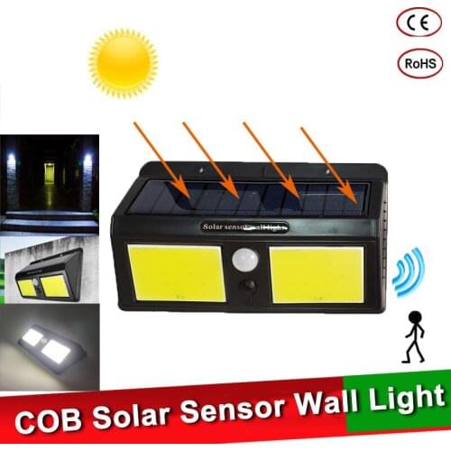 COB LED Solar Lamp Motion Sensor Solar Bulb Garden Wall Light Energy Saving Yard Night Light IP65 Waterproof Outdoor Solar Lamp