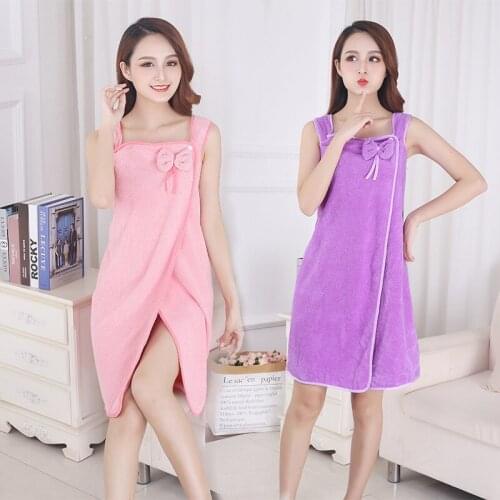Coral Fleece Can Wear Bath Towels, High-density Bath Skirts, Thickened Absorbent Home Clothes, Swimming Hot Springs towels