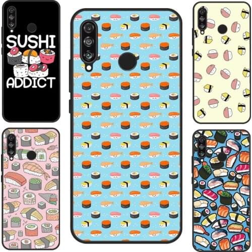 Sushi For Huawei P40 Lite P20 P30 Pro Mate 20 Lite Nova 5T P Smart 2019 Case For Honor 8X 9X 10i