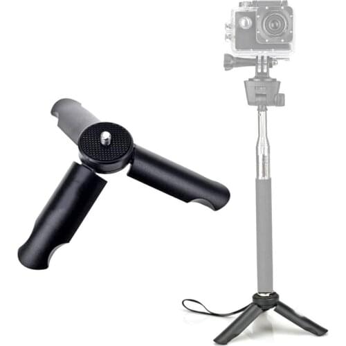 Black Mini Tripod For Smartphone / Phone Holder Stand Tripod Monopod For Gopro/DJI OSMO / SJCAM Portable Collapsible Tripod