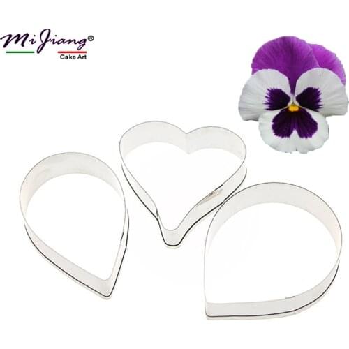 Mijiang Pansy Flower Mold Cake Fondant Cookie Cutter Set Pastry Baking Decorating Tool Christmas DIY Kitchen Accessories A383