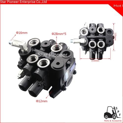 Forklift part hydraulic control valve 2 lever Hangcha 45R Model CDB4-F20L-T