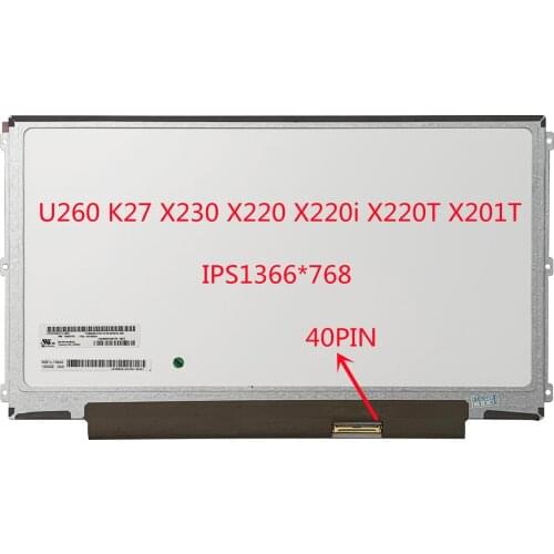 Pantalla lcd IPS de 12,5 pulgadas para LENOVO S230U, K27, K29, X220, X230, LP125WH2, SLT1, SLB3, LP125WH2-SLB1