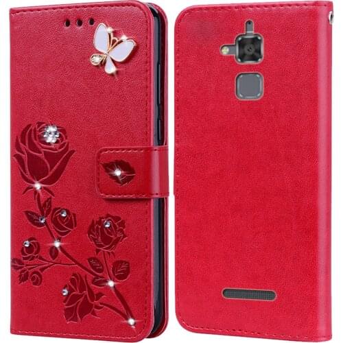 Flip Phone Case Cover for Asus Zenfone 3 Max ZC520TL/ Pegasus 3 X008D Bling Flower 3D Diamond Premium Leather Wallet Case