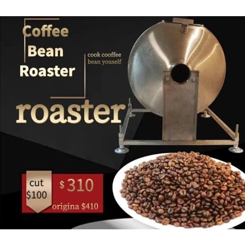 Gas heated automatic rotating HD-9 industrial and mini home use coffee soy bean roaster, 3-5kg / batch
