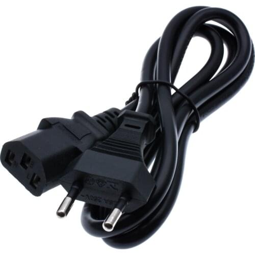 EU Euro 2-prong AC power cord cable lead EU CEE716P to IEC 320 C13 for Laptop Charger Power Cords 1000W