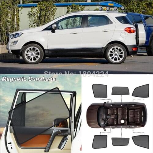 Car Side Windows Magnetic Sun Shade UV Protection Ray Blocking Mesh Visor For Ford Ecosport