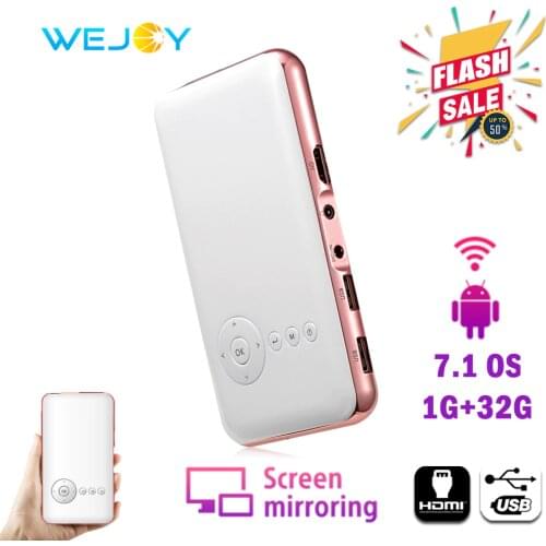 Wejoy Mini Projector DL-S6 8/32G Portable Mobile Phone Projector mini tv portatil bolsi FHD Pocket Smartphone Beamer DLP Android