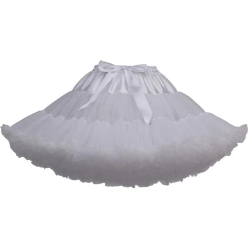 Petticoat Mini Woman Ruffle Tulle Puffy Underskirt Tutu Cosplay Rockabilly Crinoline New Arrival