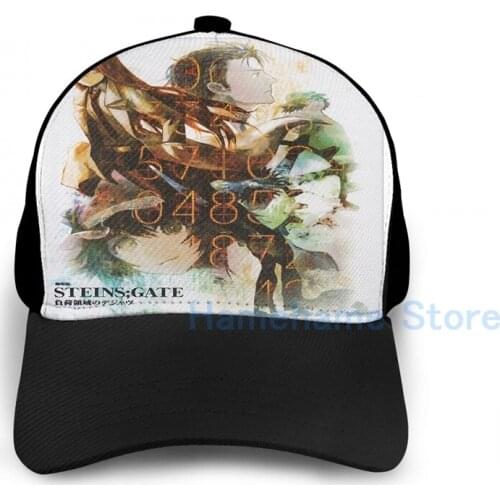 Fashion Steins Gate (2) Basketball Cap men women Graphic print black Unisex adult hat